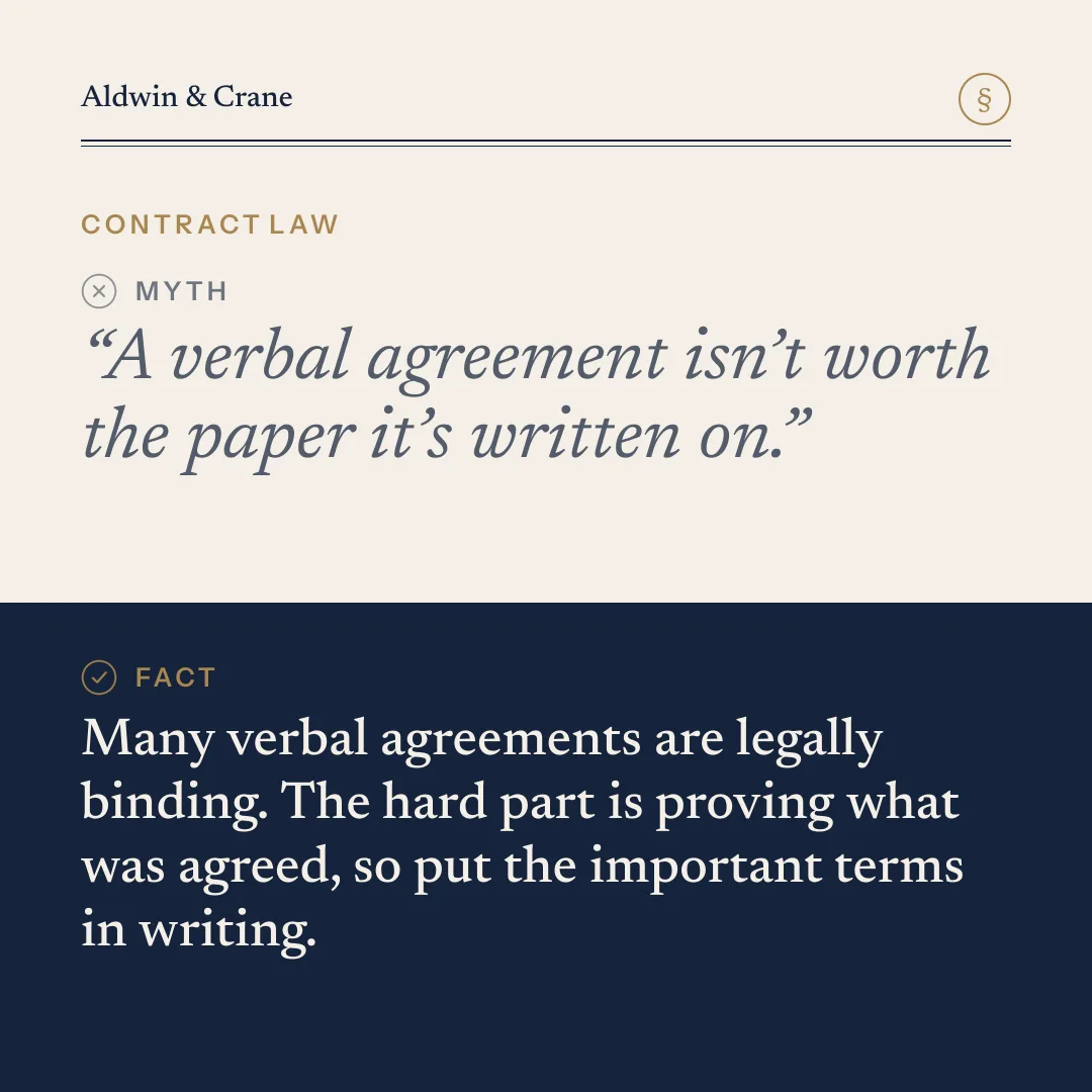 Myth vs fact, Law Firm · Editorial, Square post