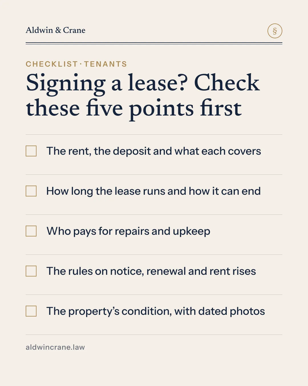 Rights checklist, Law Firm · Editorial, Instagram portrait